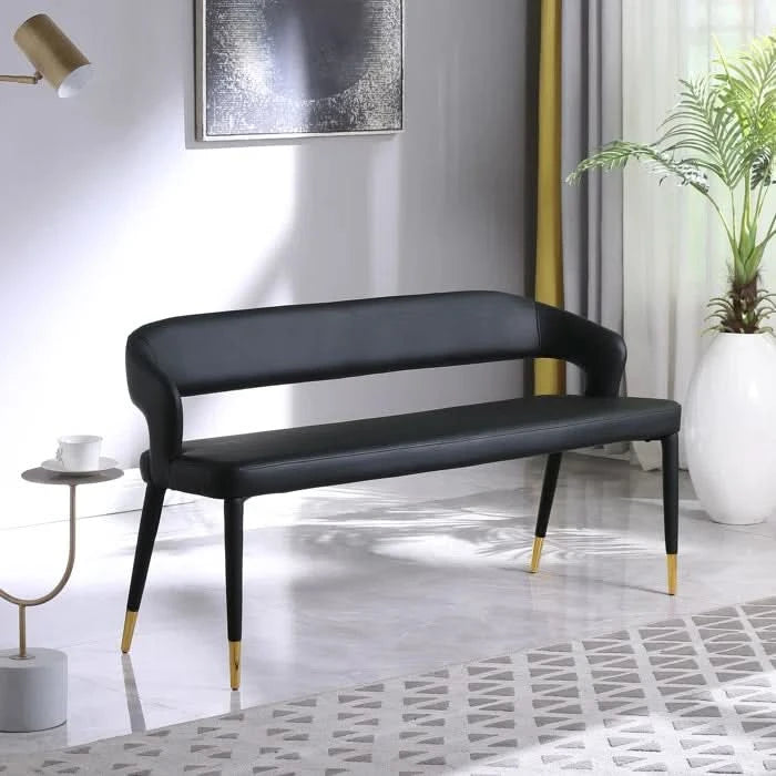 Xaxy Vegan Leather Upholstered Bench - Main Image