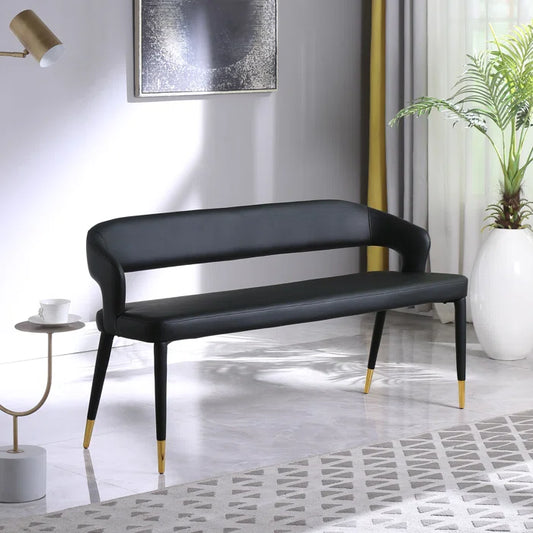 Xaxy Vegan Leather Upholstered Bench