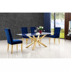 Torred Stylish 4 Seater Glass Top dining set - Wooden Bazar