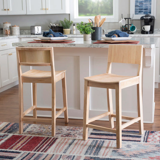 Yalingupz Swivel Counter and bar Stool Solid Wood (Set of 2)