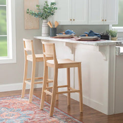 Yalingupz Swivel Counter and bar Stool Solid Wood (Set of 2)