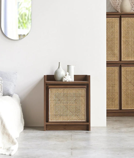 Zampi Rattan Bedside - Wooden Bazar