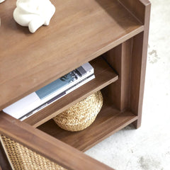 Zampi Rattan Bedside - Wooden Bazar