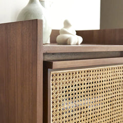 Zampi Rattan Bedside - Wooden Bazar