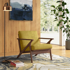 Zorix Upholstered Accent Armchair - Wooden Bazar