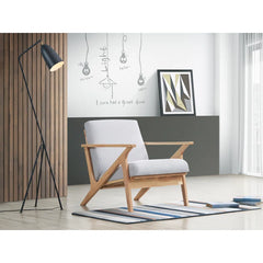 Zorix Upholstered Accent Armchair - Wooden Bazar