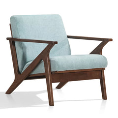 Zorix Upholstered Accent Armchair - Wooden Bazar