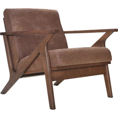 Zorix Upholstered Accent Armchair - Wooden Bazar