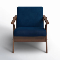 Zorix Upholstered Accent Armchair - Wooden Bazar