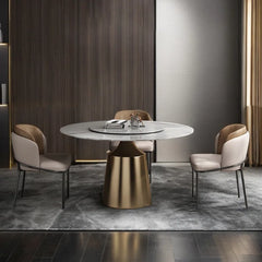 Faiss Latest 6 Seater Pedestal Dining Table Set For Luxe Living