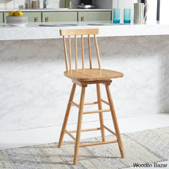 Abdoulaziza Swivel Solid Wood 26.3’’ Counter And Bar Stool