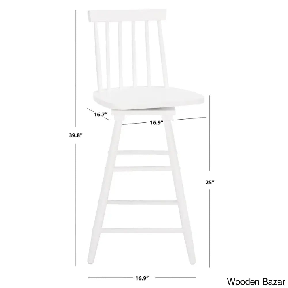 Abdoulaziza Swivel Solid Wood 26.3’’ Counter And Bar Stool