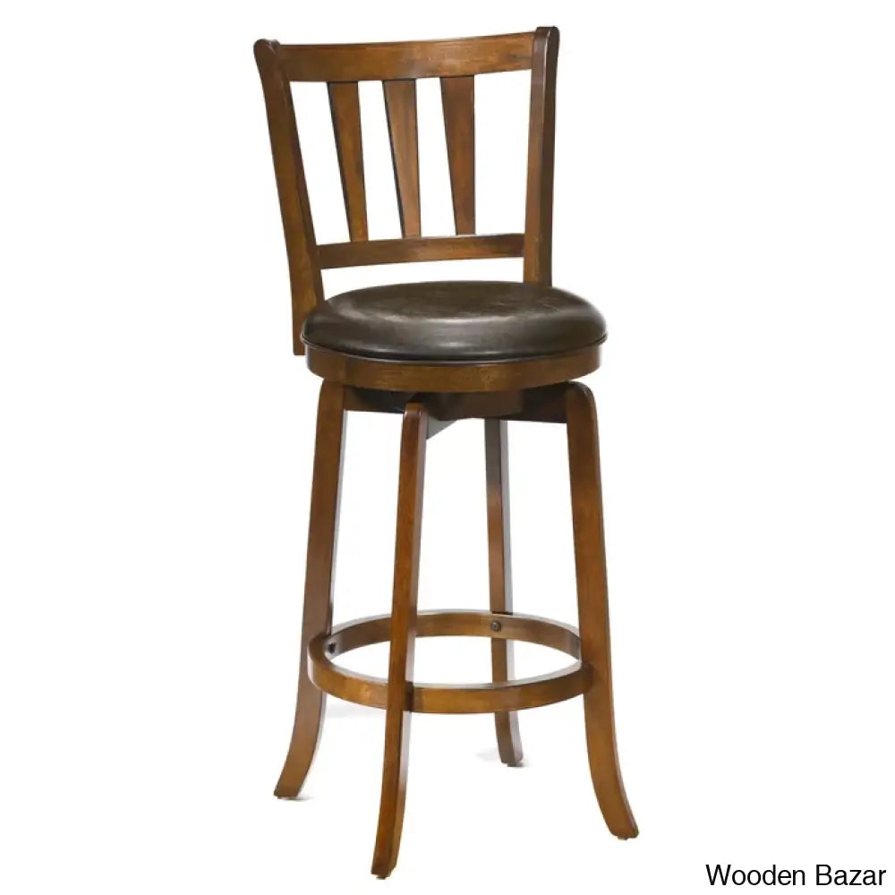 Abeale Swivel Upholstered Counter And Bar Stool With Solid Wood Frame