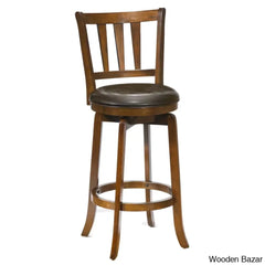 Abeale Swivel Upholstered Counter And Bar Stool With Solid Wood Frame