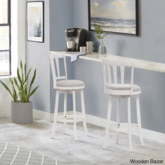 Abeale Swivel Upholstered Counter And Bar Stool With Solid Wood Frame