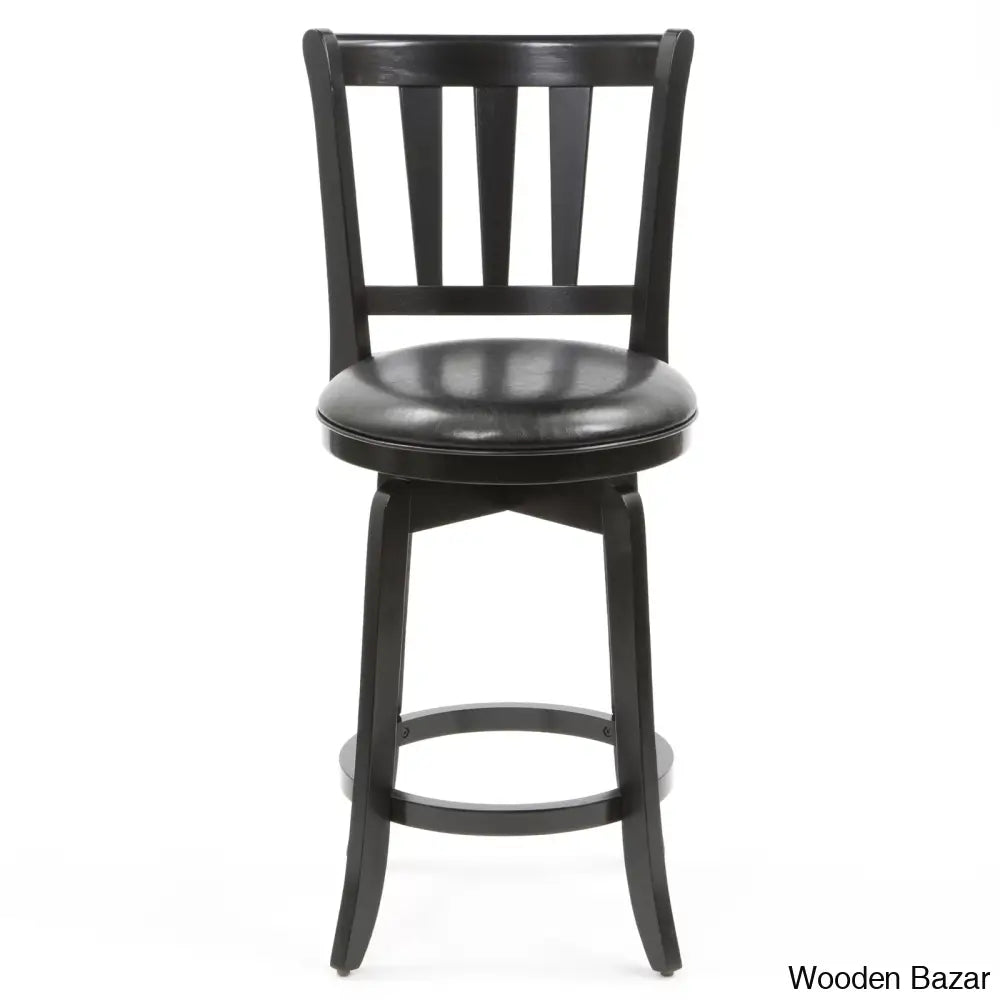 Abeale Swivel Upholstered Counter And Bar Stool With Solid Wood Frame