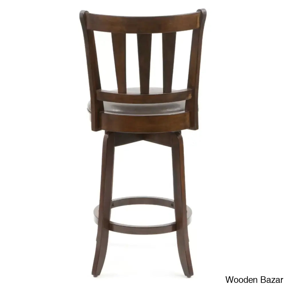 Abeale Swivel Upholstered Counter And Bar Stool With Solid Wood Frame