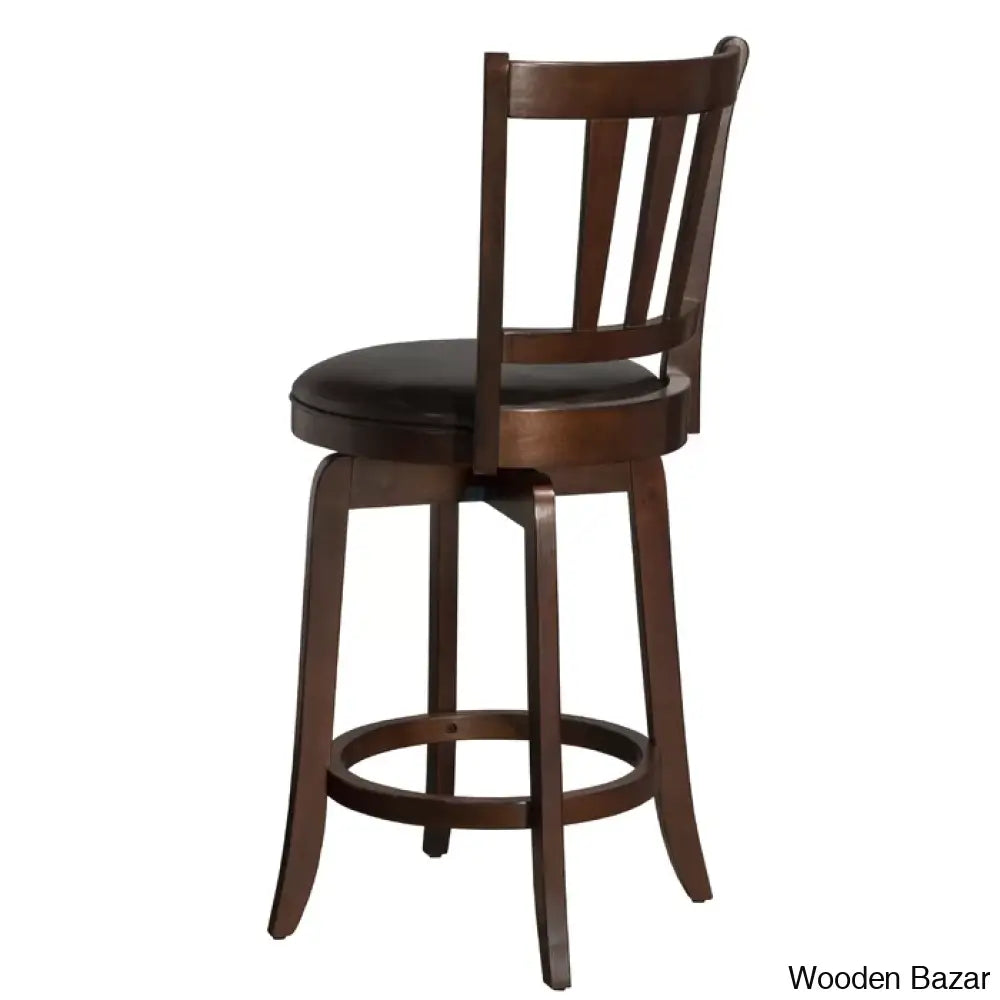 Abeale Swivel Upholstered Counter And Bar Stool With Solid Wood Frame