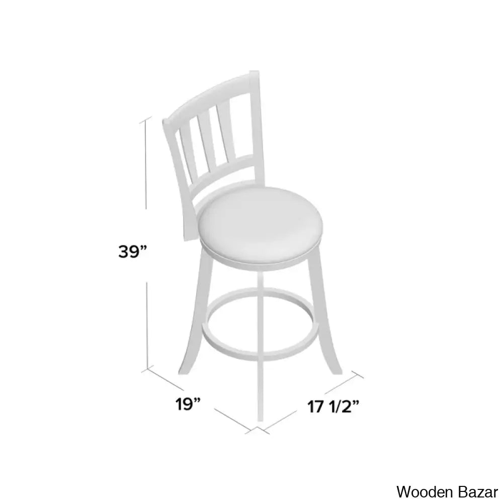 Abeale Swivel Upholstered Counter And Bar Stool With Solid Wood Frame