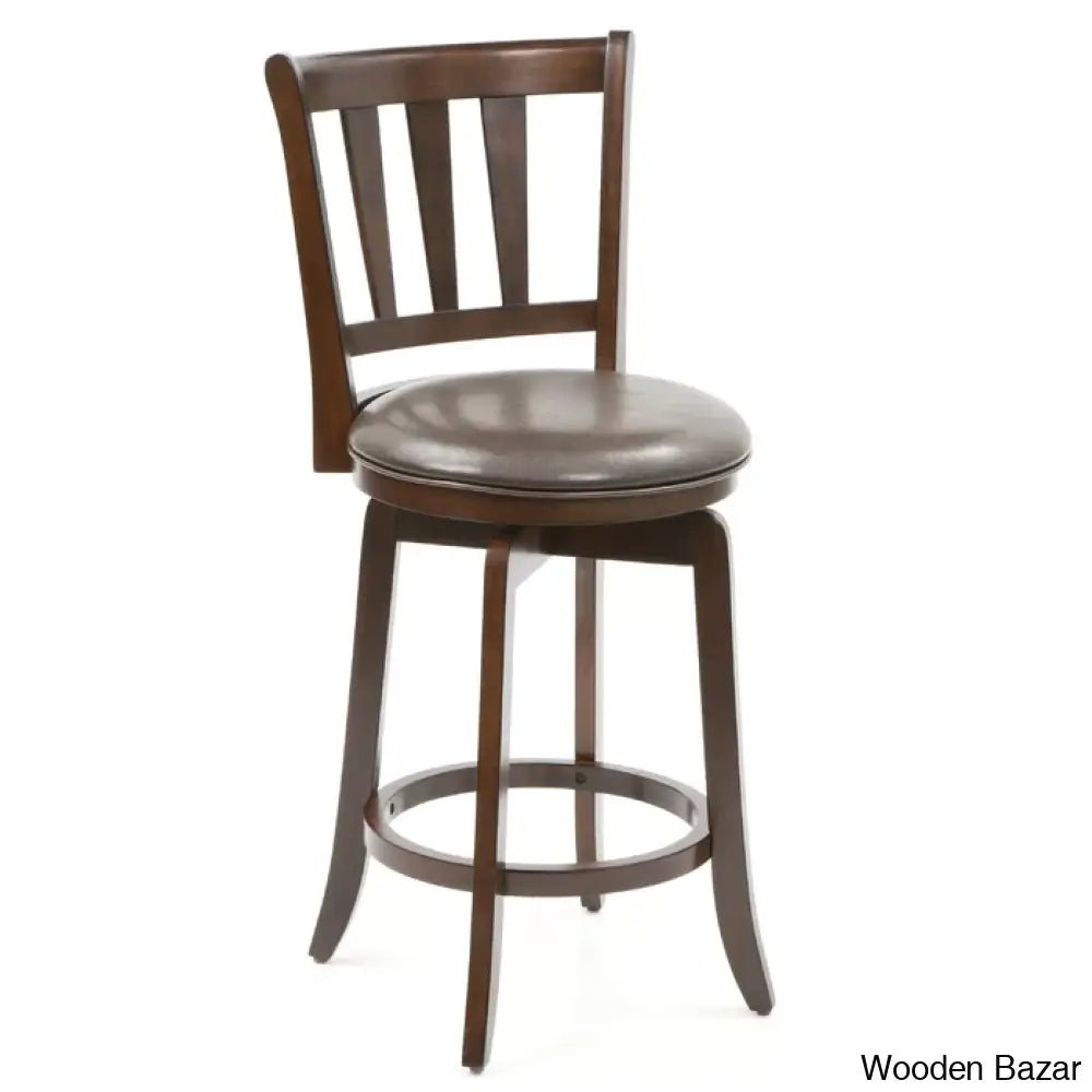 Abeale Swivel Upholstered Counter And Bar Stool With Solid Wood Frame