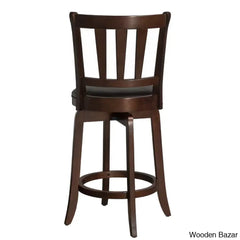Abeale Swivel Upholstered Counter And Bar Stool With Solid Wood Frame