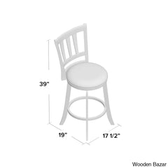 Abeale Swivel Upholstered Counter And Bar Stool With Solid Wood Frame