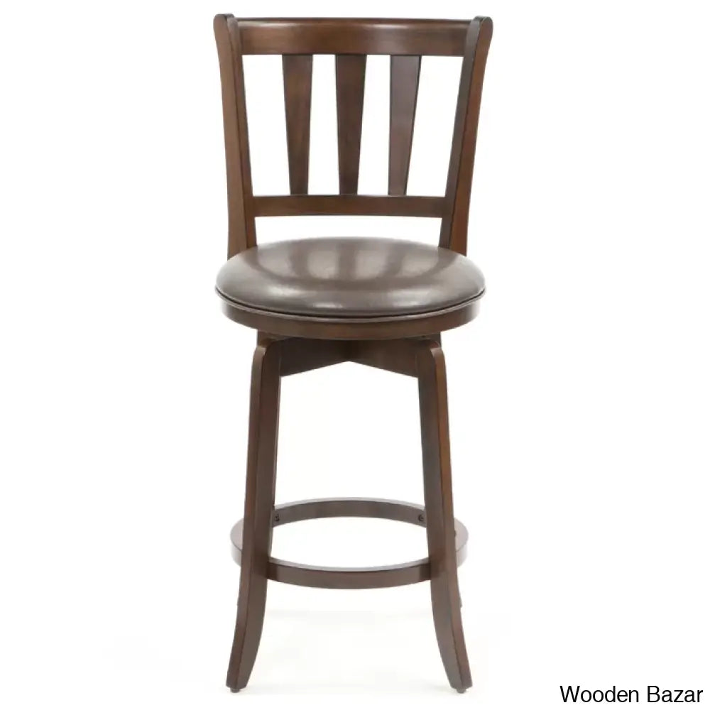 Abeale Swivel Upholstered Counter And Bar Stool With Solid Wood Frame