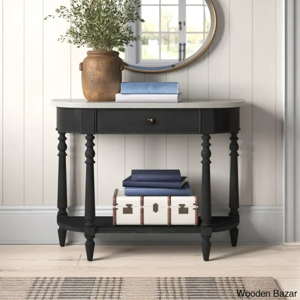 Carved Side Table Sofa Set - Console Table