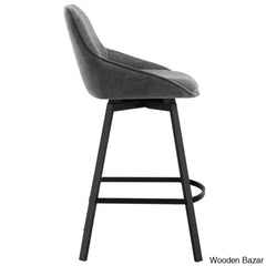 Absalomz Swivel 25.2’’ Counter Stool - Wooden Bazar