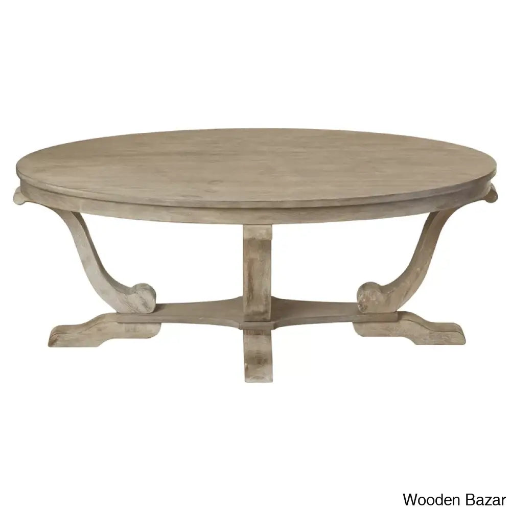 Adagio Oval Cocktail Coffee Table W/ Cabriole Legs