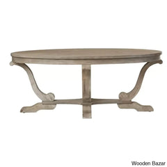 Adagio Oval Cocktail Coffee Table W/ Cabriole Legs