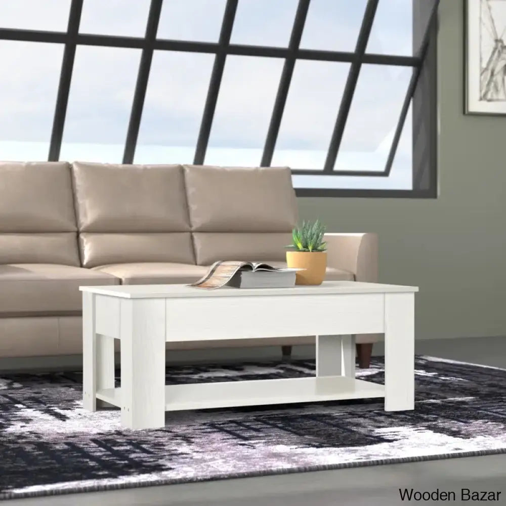 Adaishax Coffee And Center Table White