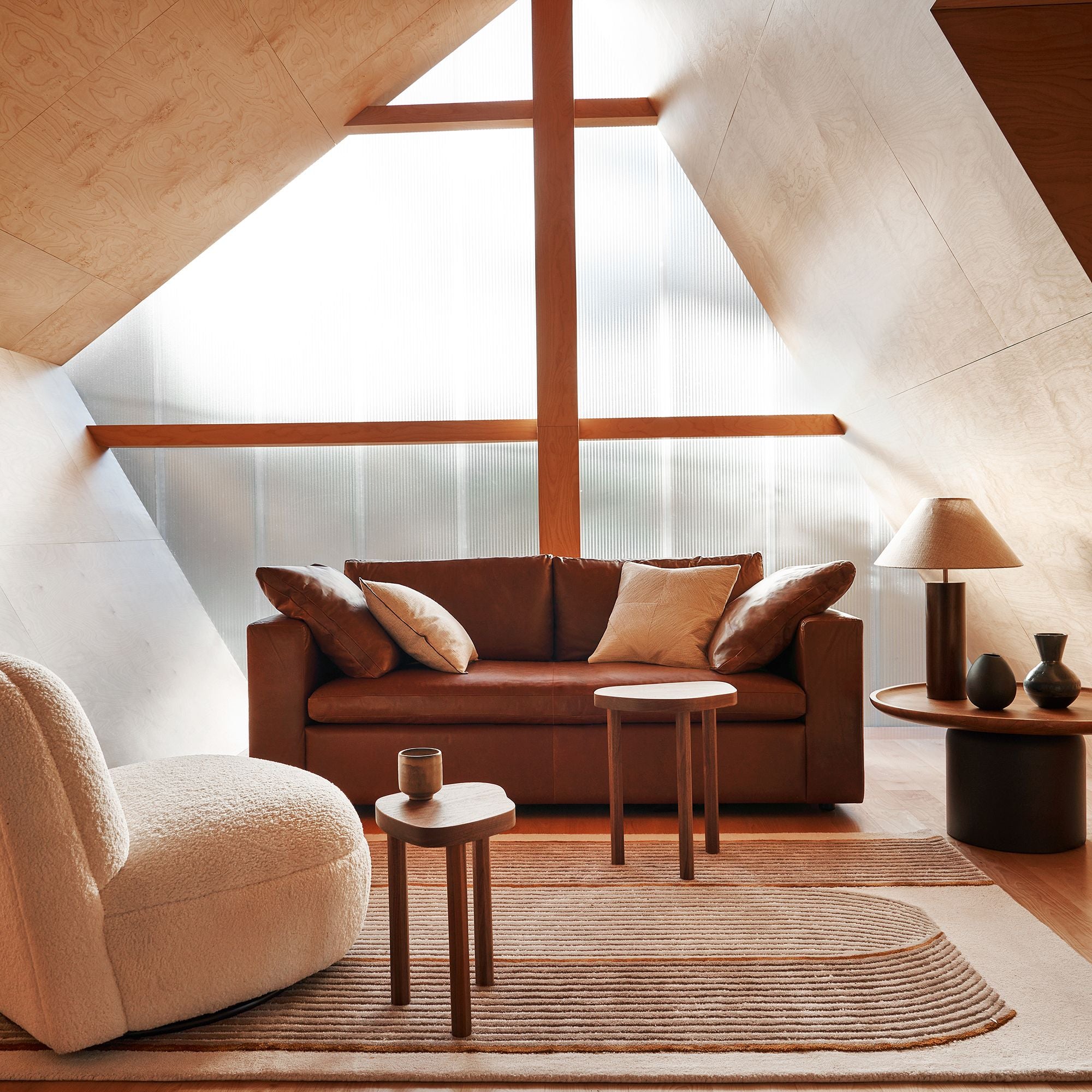 Impix Swivel Chair - Wooden bazar