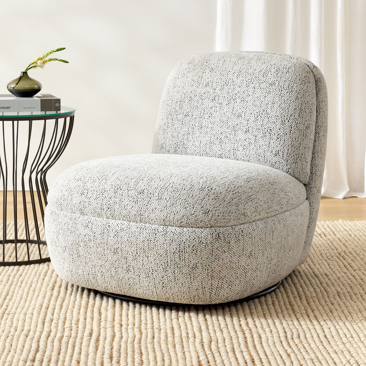 Impix Swivel Chair - Wooden bazar