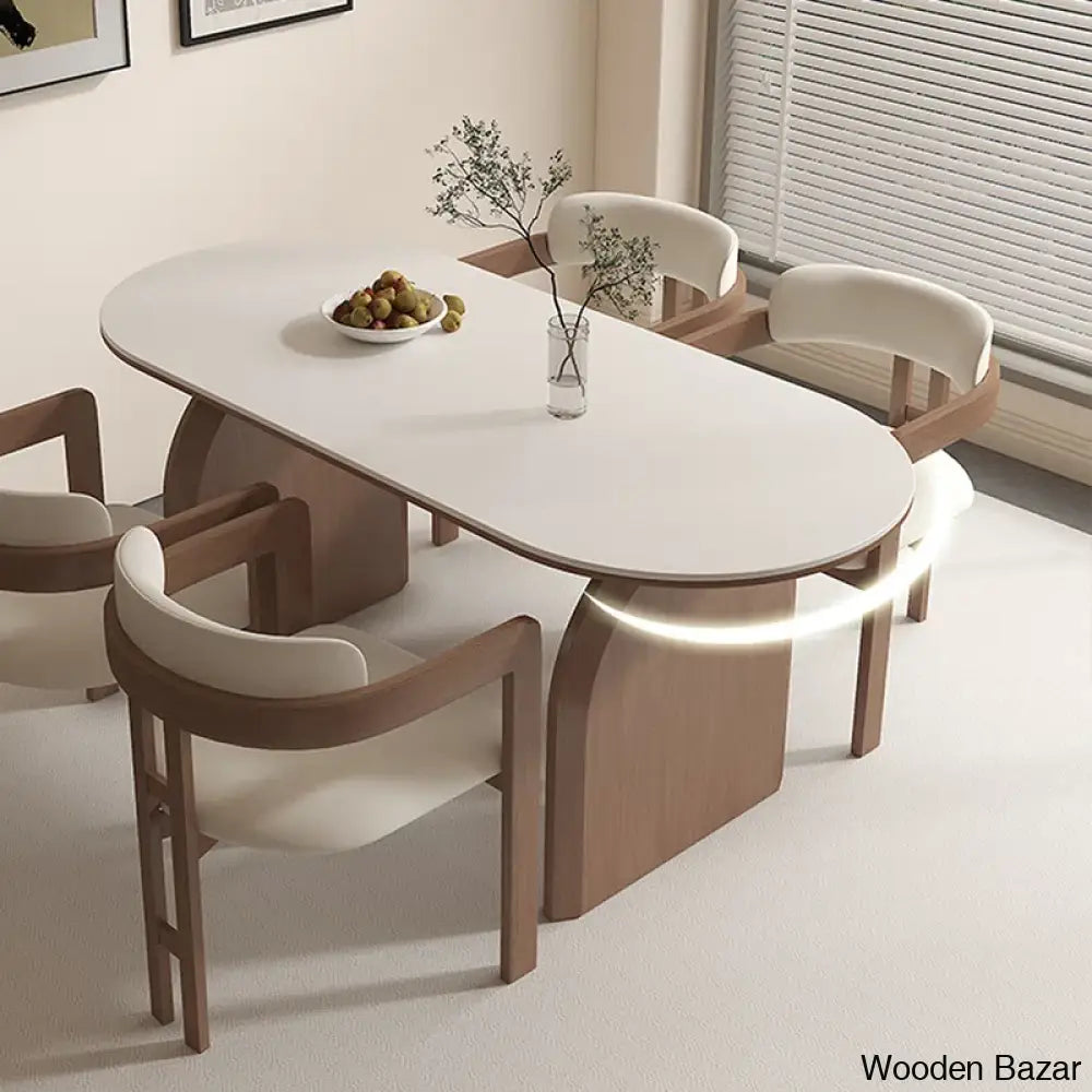 Addison New Luxury Dining Table Set - Wooden Bazar