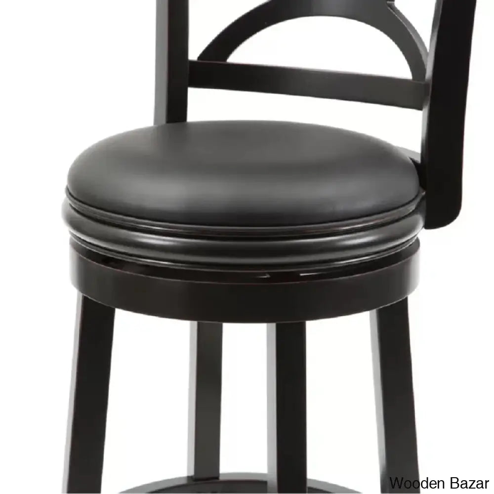 Adelaidas Swivel Upholstered Counter And Bar Stool With Solid Wood Frame