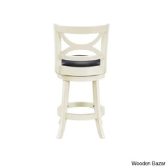 Adelaidas Swivel Upholstered Counter And Bar Stool With Solid Wood Frame