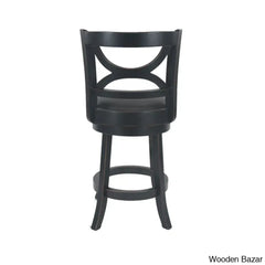 Adelaidas Swivel Upholstered Counter And Bar Stool With Solid Wood Frame