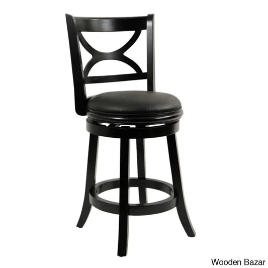 Adelaidas Swivel Upholstered Counter And Bar Stool With Solid Wood Frame