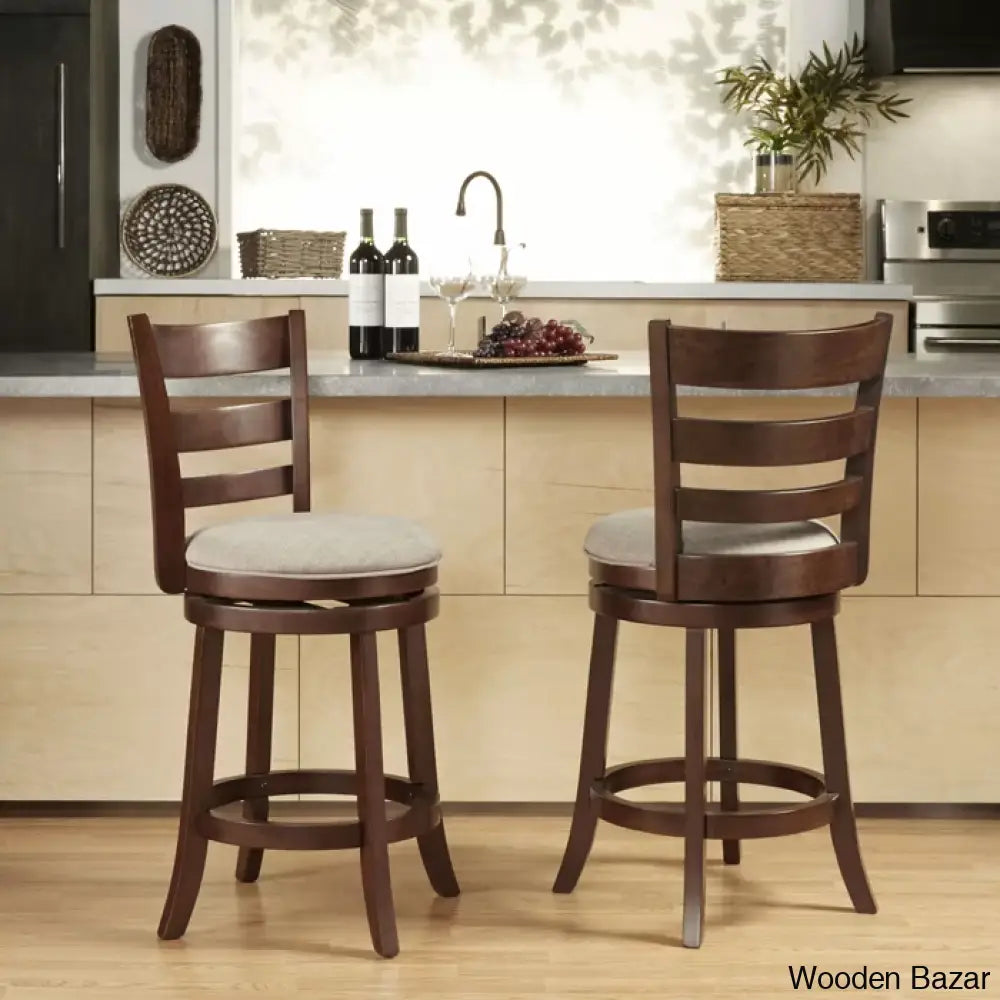 Adelynnc Swivel Upholstered Counter And Bar Stool