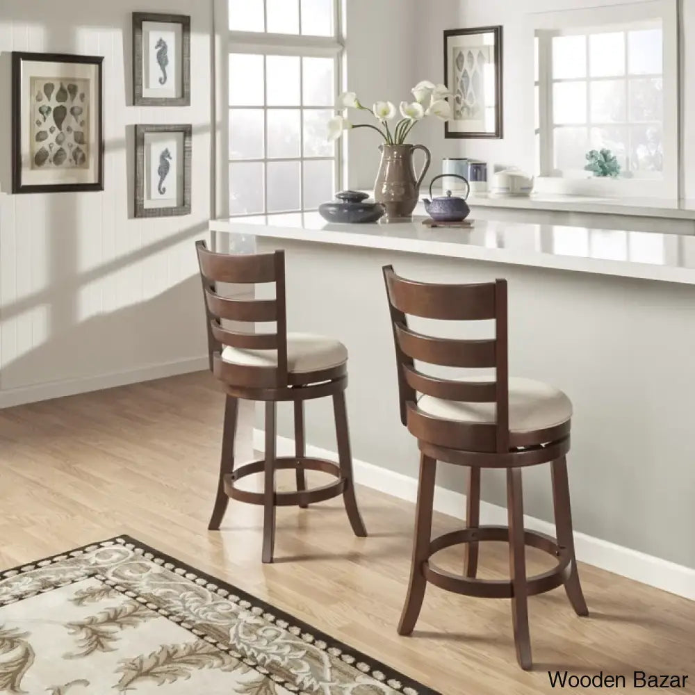 Adelynnc Swivel Upholstered Counter And Bar Stool