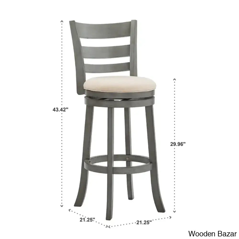 Adelynnc Swivel Upholstered Counter And Bar Stool