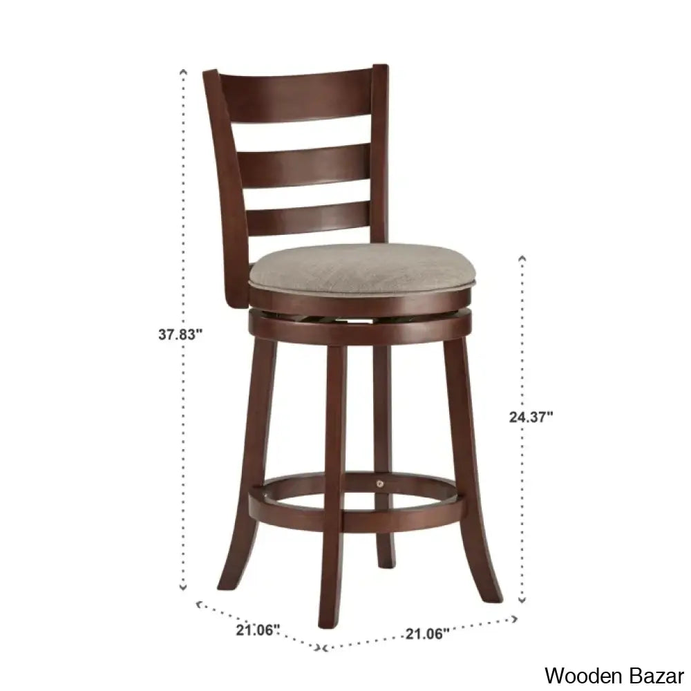 Adelynnc Swivel Upholstered Counter And Bar Stool