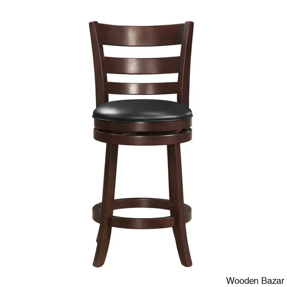 Adelynns Swivel Upholstered Counter And Bar Stool With Solid Wood Frame