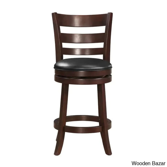 Adelynns Swivel Upholstered Counter And Bar Stool With Solid Wood Frame