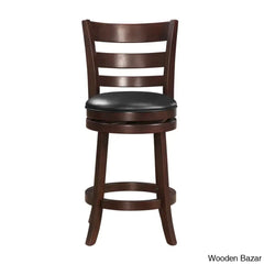 Adelynns Swivel Upholstered Counter And Bar Stool With Solid Wood Frame