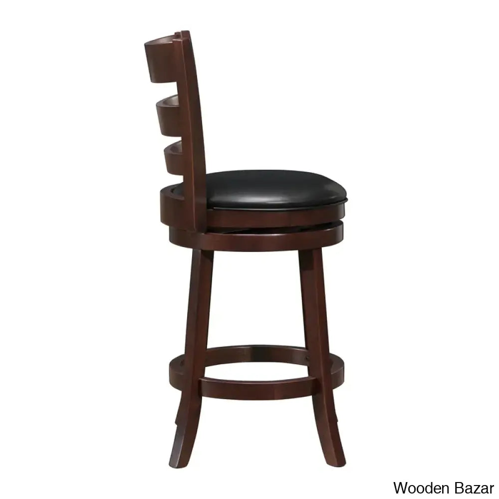 Adelynns Swivel Upholstered Counter And Bar Stool With Solid Wood Frame