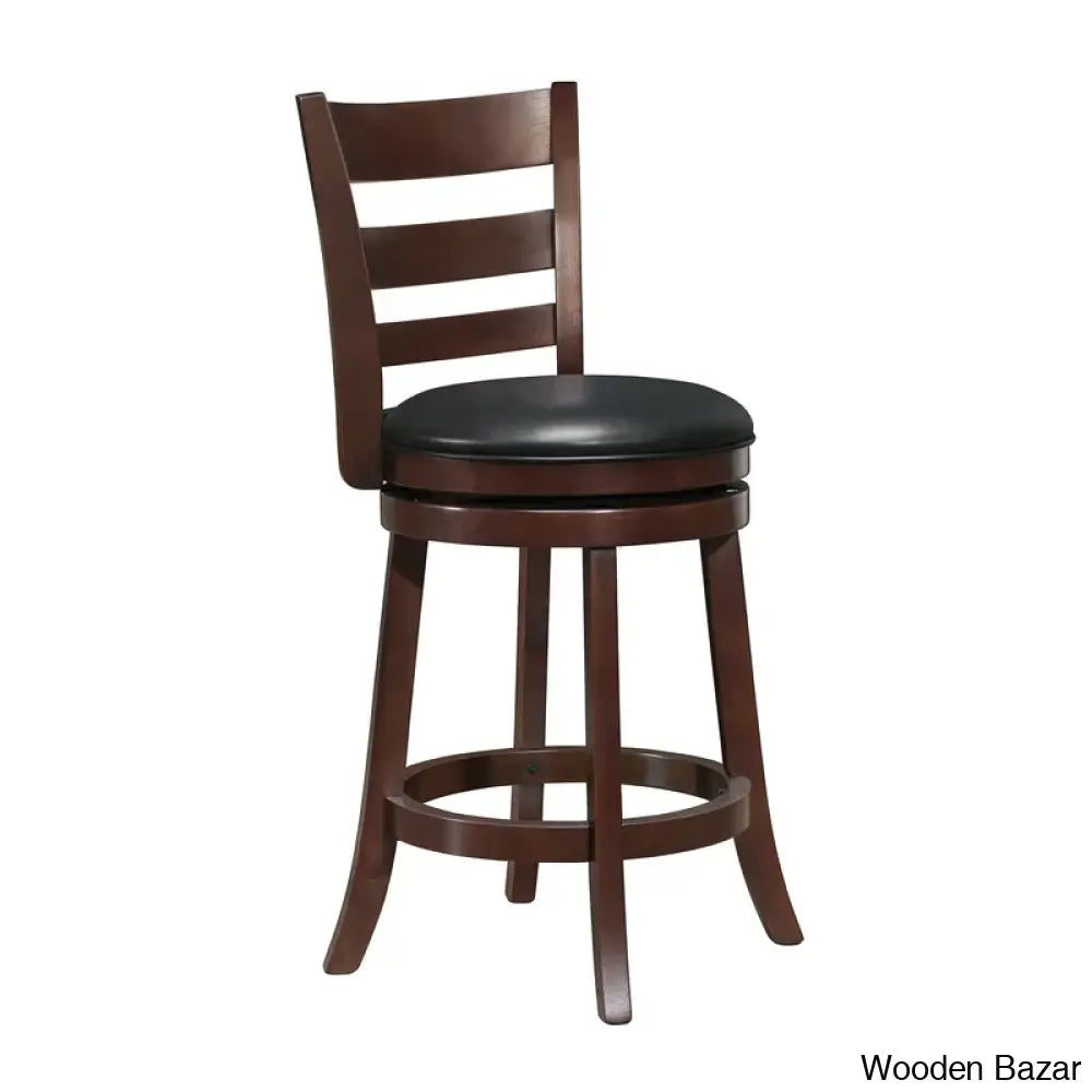 Adelynns Swivel Upholstered Counter And Bar Stool With Solid Wood Frame