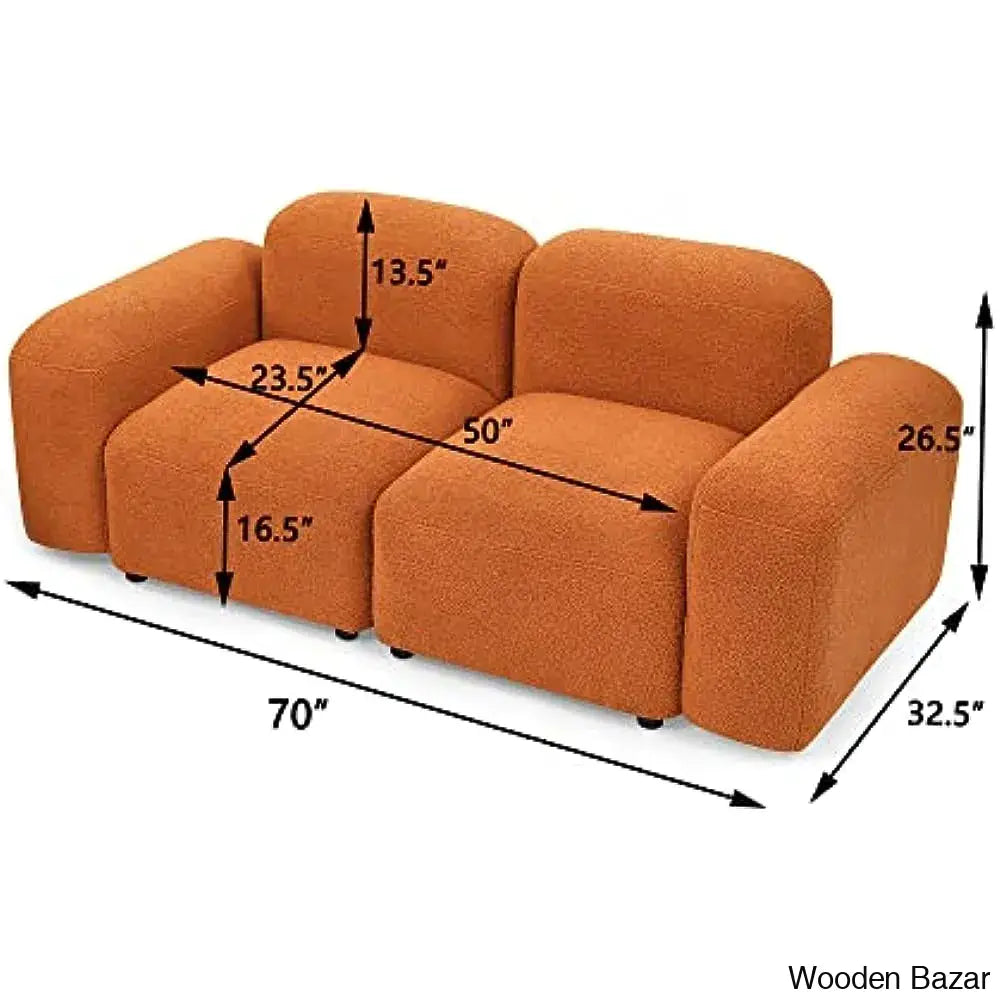 Ader Minimalist Convertible Modular Sectional Sofa In L-Shaped