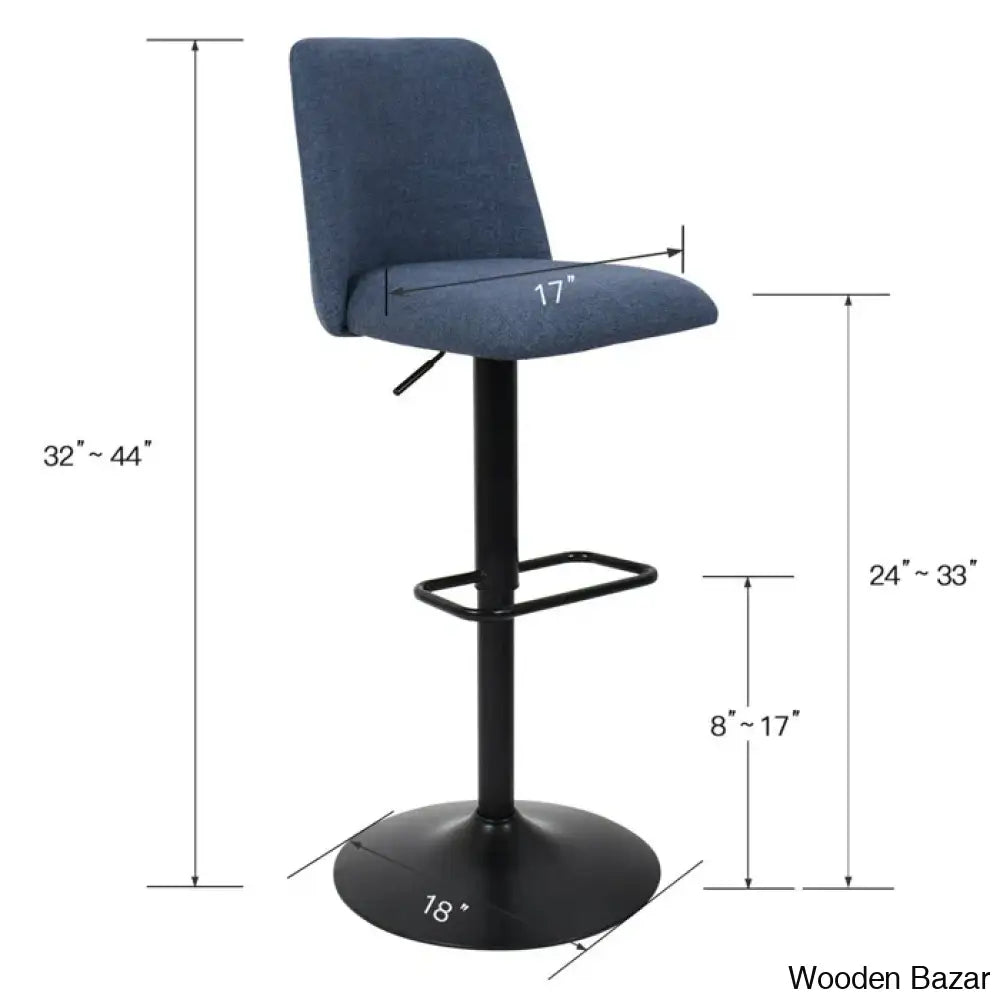 Adizaz Swivel Upholstered Adjustable Height Counter Stool